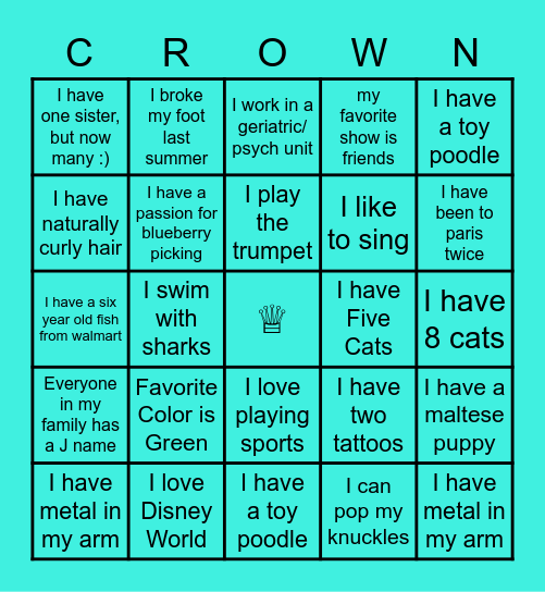 ZTA Bid Day 2020 Bingo Card