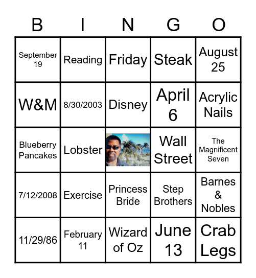 MOSS FAMILY BINGO Card