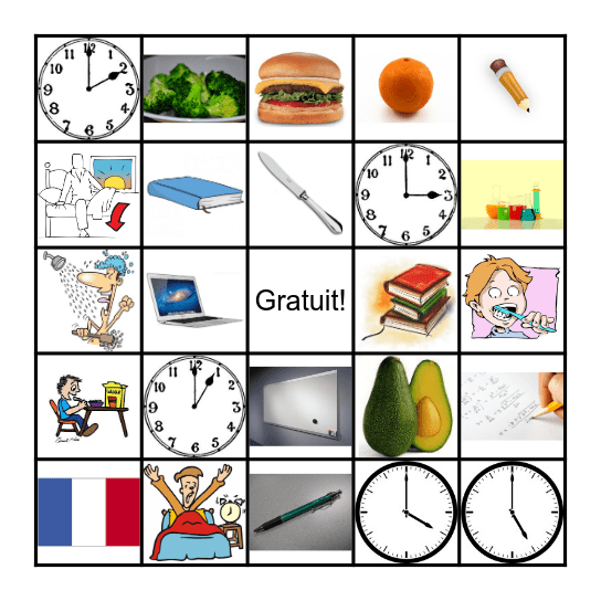 L'école ! Bingo Card