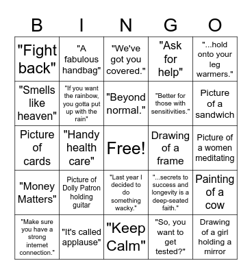 Magazine Blackout Bingo Card