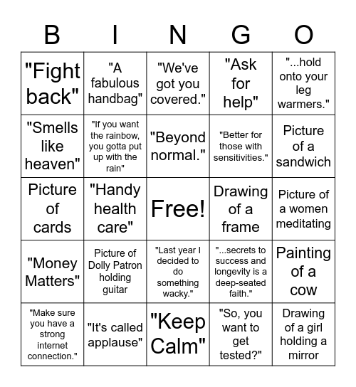 Magazine Blackout Bingo Card