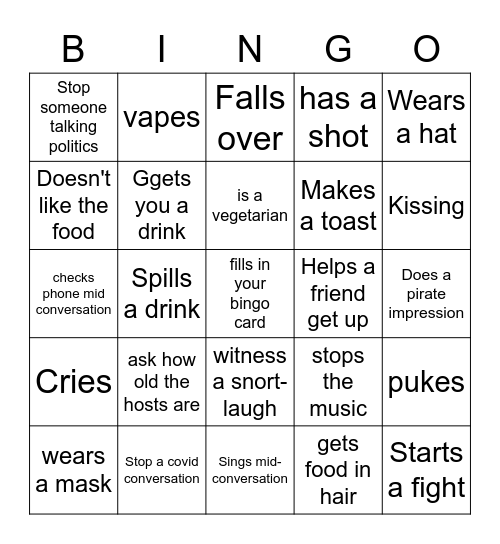 Find someone who... Bingo Card