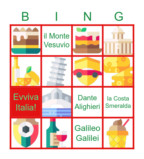 Il Bel Paese Bingo Card