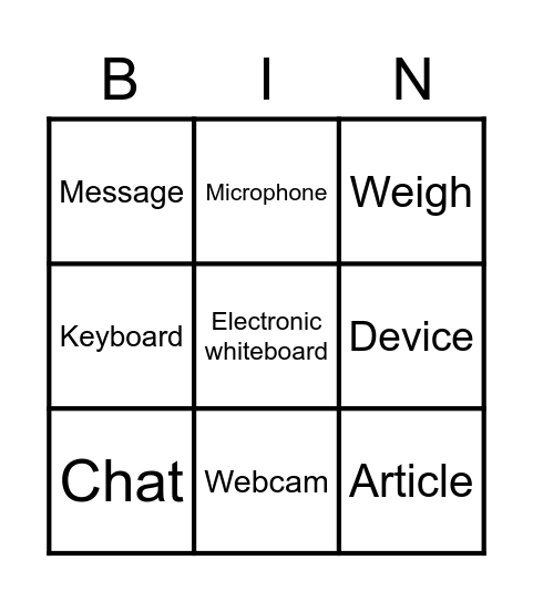 Hugh Technology Bingo Card