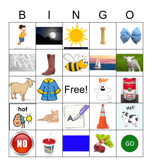 Final Consonant Bingo Card