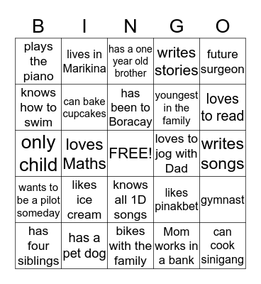 Signature Bingo Card