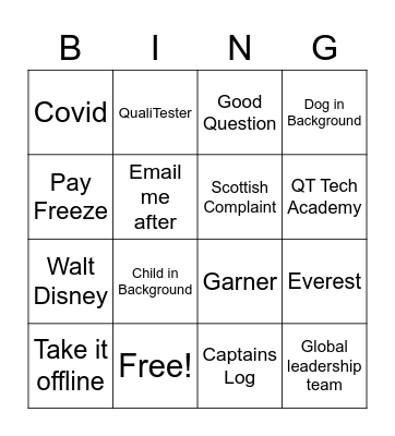 MANJO Bingo Card