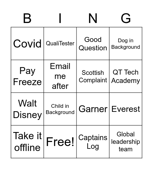 MANJO Bingo Card