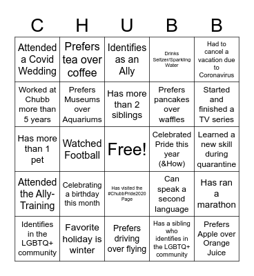 BYWST Bingo Card