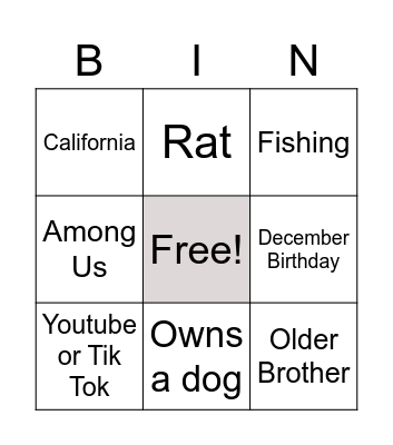 Bingo Card