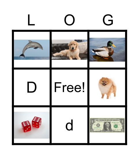 Letter D! Bingo Card