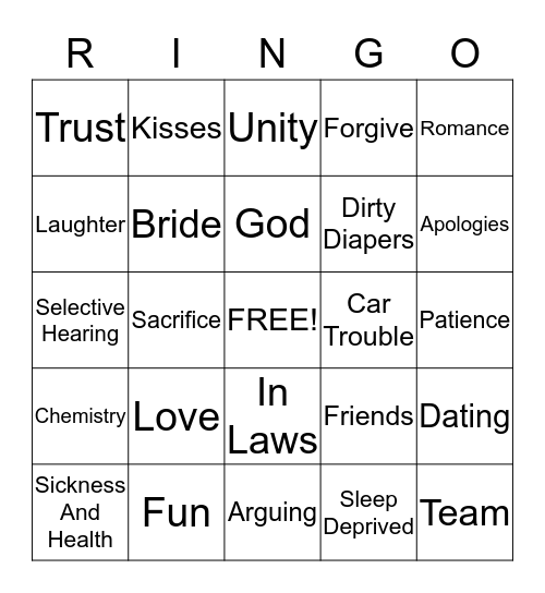 Worth the Fight Bingo Card