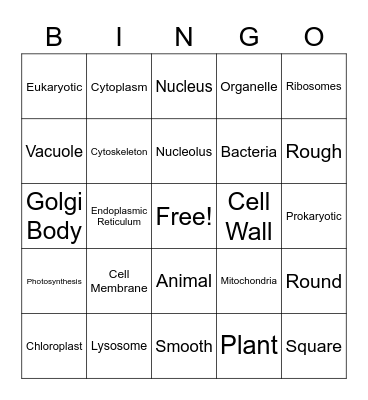 Cell BINGO Card
