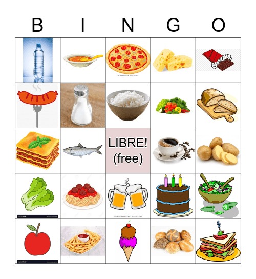 FOOD Bingo Card