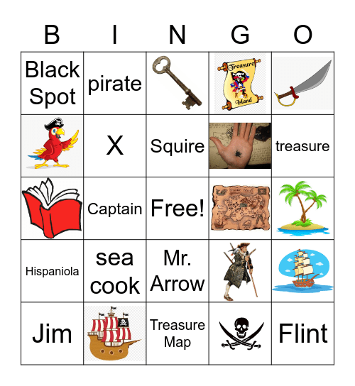 Treasure Island Bingo Ch. 5 Bingo Card