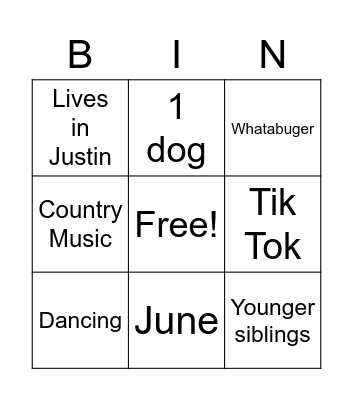 Briley Bufe: Get to know you Bingo!!! Bingo Card