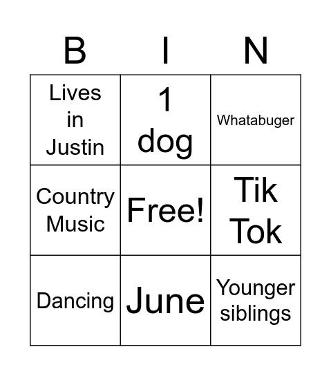 Briley Bufe: Get to know you Bingo!!! Bingo Card