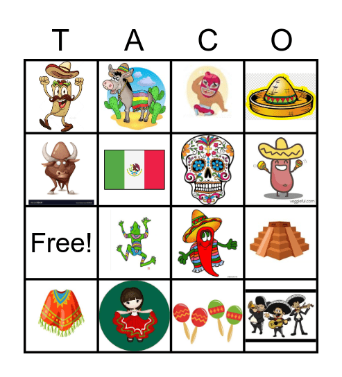 Mexico Independence Bingo Card