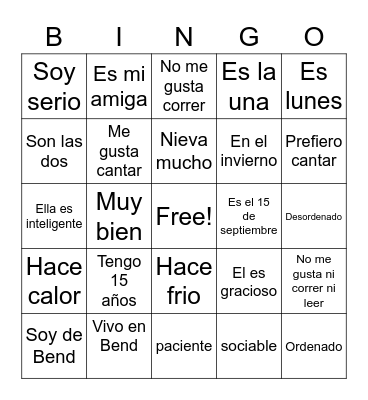 Bingo Card