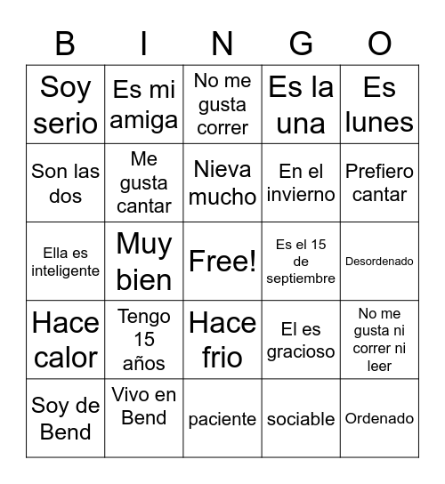 Bingo Card