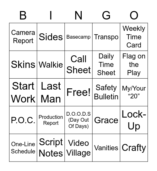 Wendy Geary PA Bootcamp BINGO Card