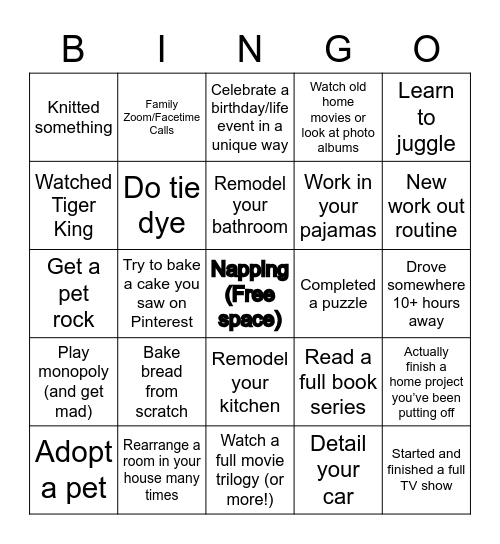 Joy Division: S t a y - at - H o m e Bingo Card