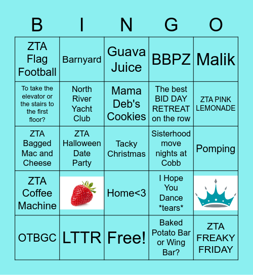 ZETA BINGO NIGHT Bingo Card