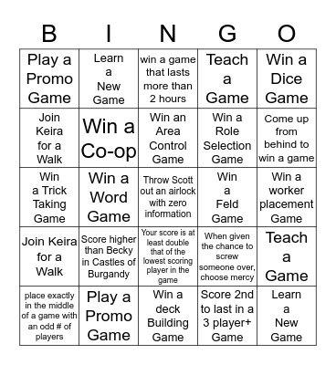Extra Life Meta Game  Bingo Card