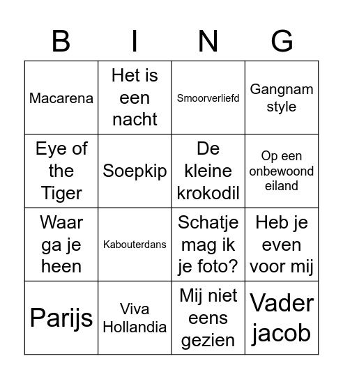 Swingogooo Bingo Card