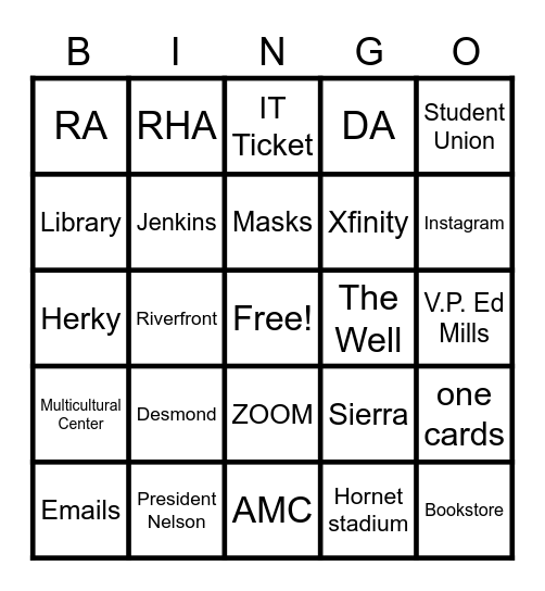 UHS BINGO NIGHT Bingo Card