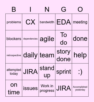 JIRA Bingo Card