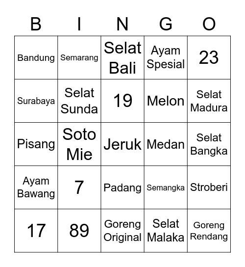 Binta Bingo Card