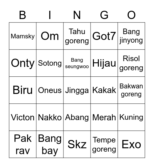 200915 Bingo Card