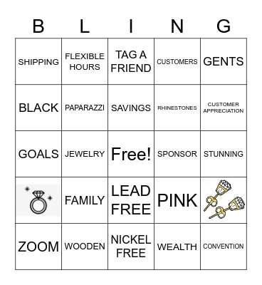 Tamara's Majestic Jewels Bling "O" Bingo Card