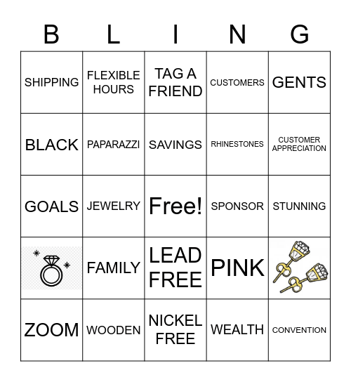 Tamara's Majestic Jewels Bling "O" Bingo Card