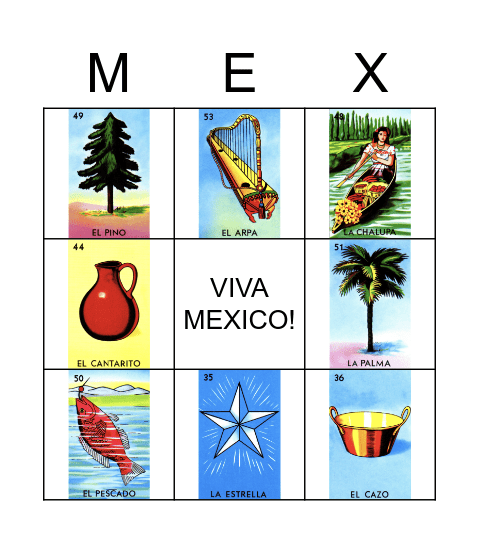LOTERIA MEXICANA Bingo Card