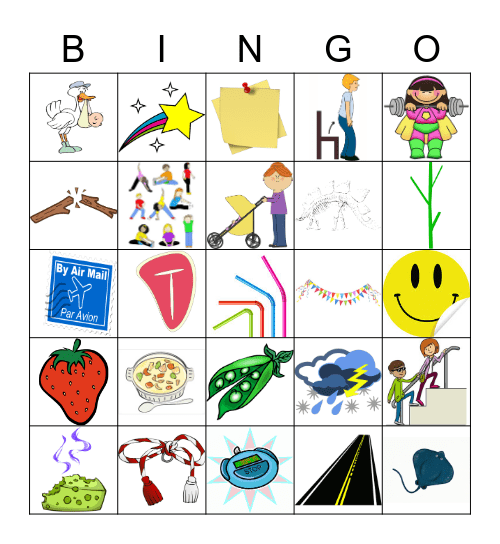 Initial St Bingo Card