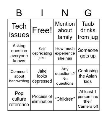 Physics Bingo Card