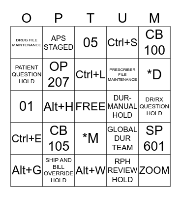 IRIS Bingo Card