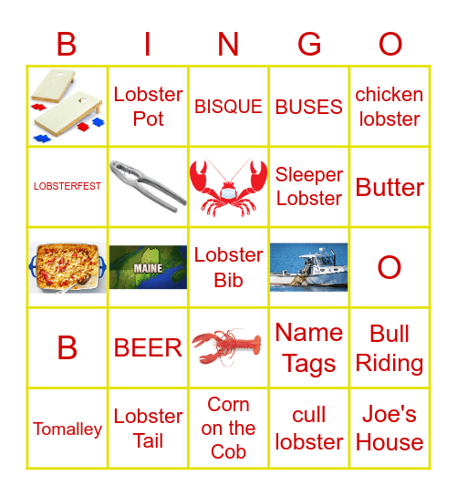 Lobsterfest Bingo Card