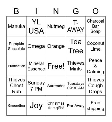 September is here! Bingo Card