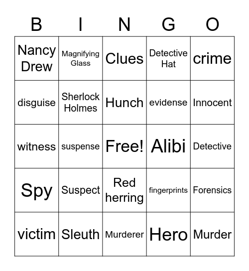 Mystery BINGO Card