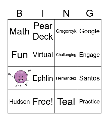 Math Department Bingo Card