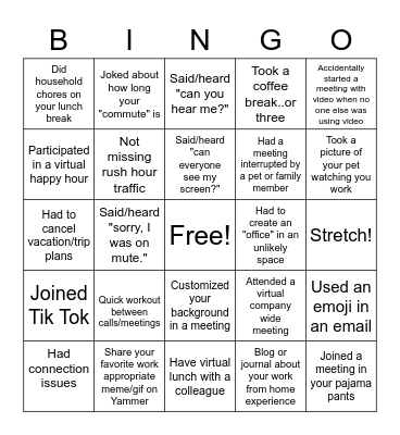 Customer Service Bingo! Bingo Card