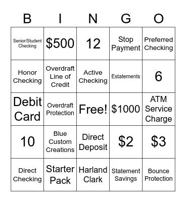 Checking Product Knowledge Bingo Card