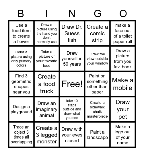 Download Drage S Art Bingo Card