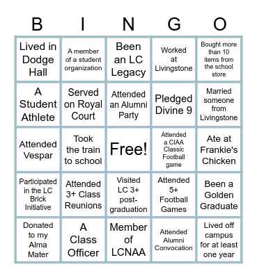 Class Bingo 1975 Bingo Card