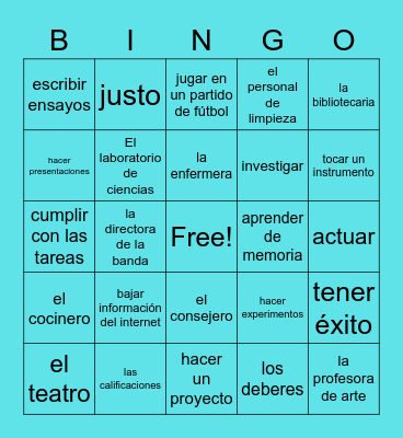 Español 2 Unidad 1 EntreCulturas Bingo Card
