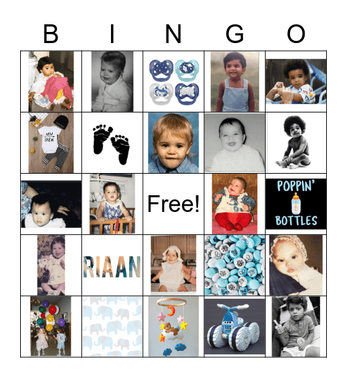Ashveen Baby Shower Bingo Card