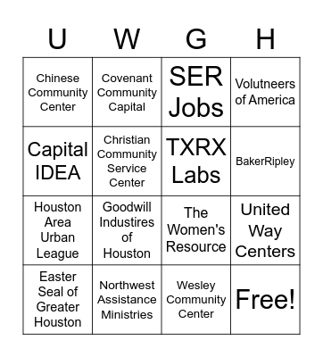 THRIVE Partner Bingo Card